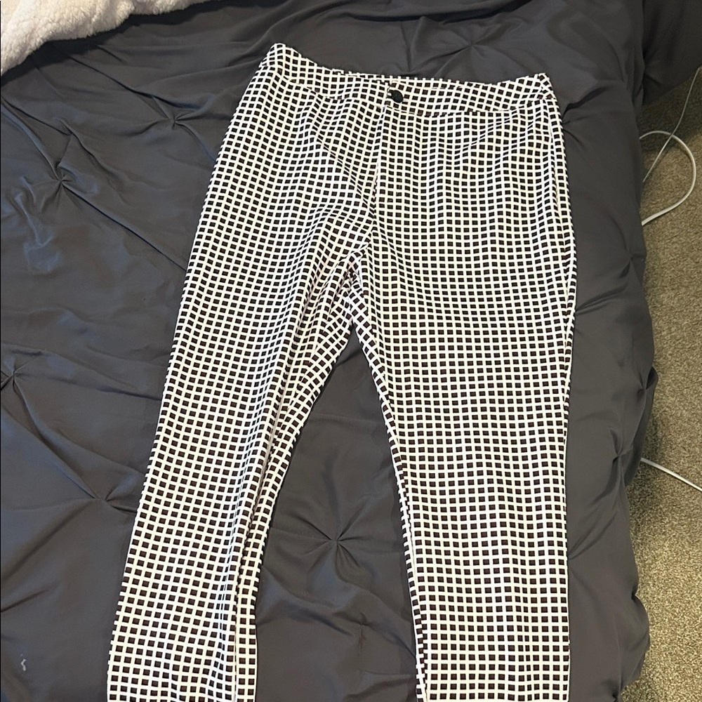 Black and White Checkered Pants